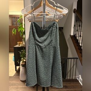 Abercrombie & Fitch Dark Green Floral A-Line Skirt